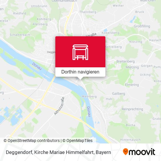 Deggendorf, Kirche Mariae Himmelfahrt Karte
