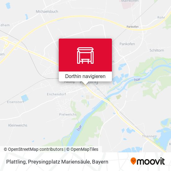 Plattling, Preysingplatz Mariensäule Karte