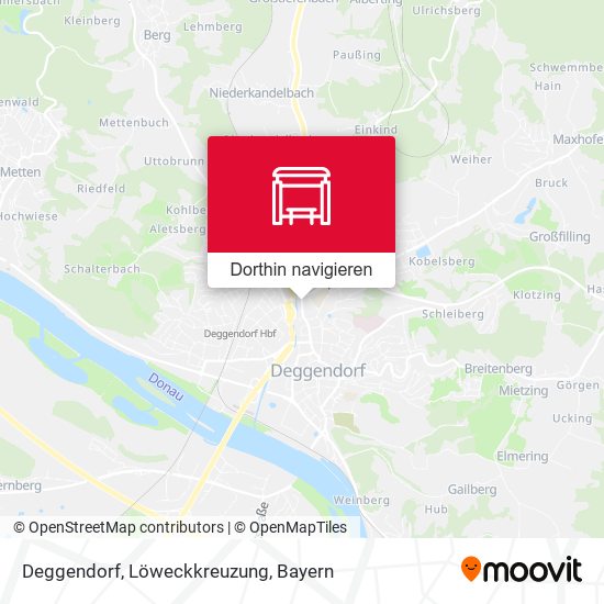Deggendorf, Löweckkreuzung Karte
