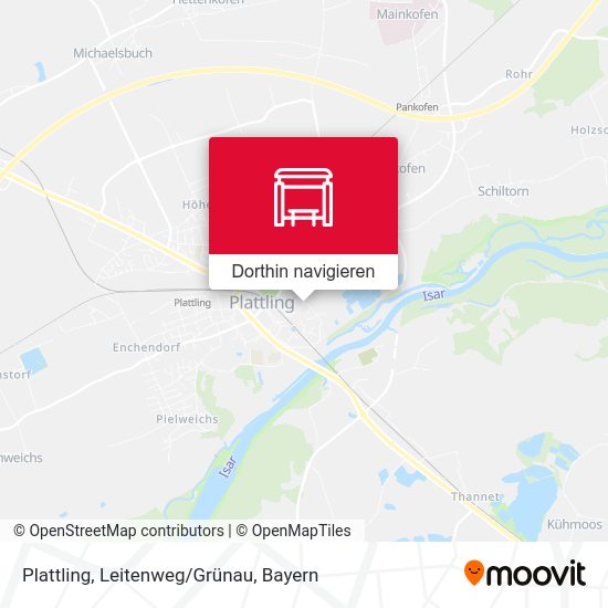 Plattling, Leitenweg/Grünau Karte
