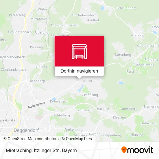 Mietraching, Itzlinger Str. Karte