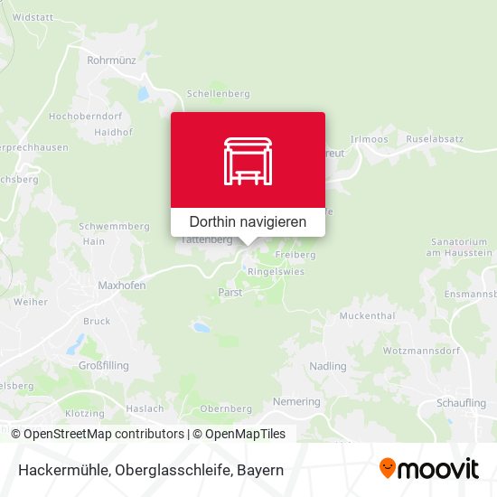 Hackermühle, Oberglasschleife Karte