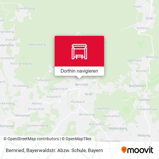 Bernried, Bayerwaldstr. Abzw. Schule Karte