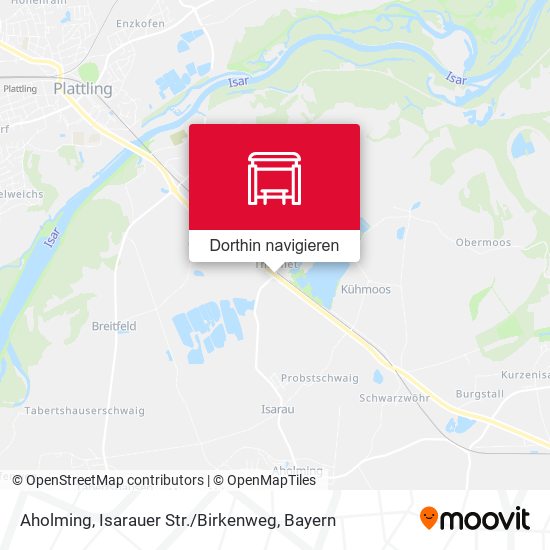 Aholming, Isarauer Str. / Birkenweg Karte