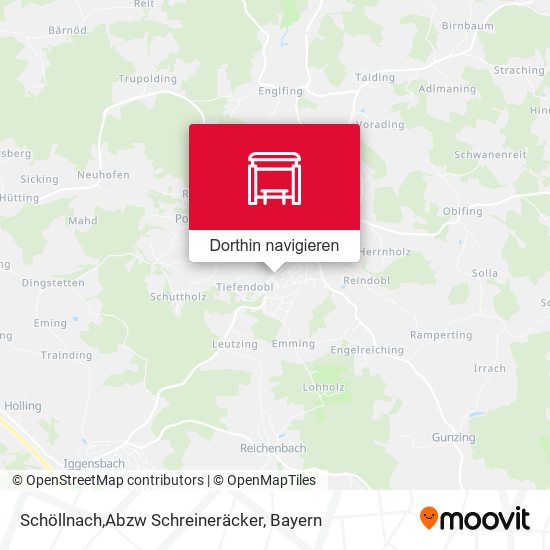 Schöllnach,Abzw Schreineräcker Karte