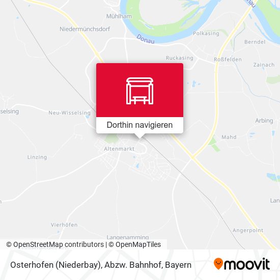 Osterhofen (Niederbay), Abzw. Bahnhof Karte