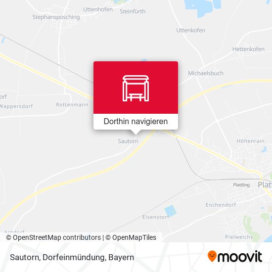 Sautorn, Dorfeinmündung Karte