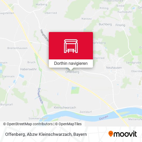 Offenberg, Abzw Kleinschwarzach Karte