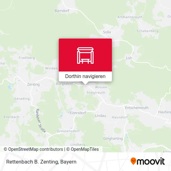 Rettenbach B. Zenting Karte