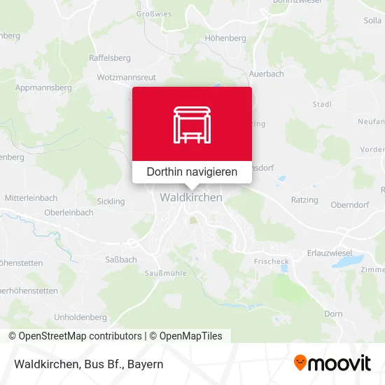 Waldkirchen, Bus Bf. Karte