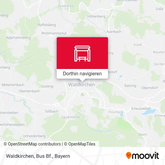 Waldkirchen, Bus Bf. Karte