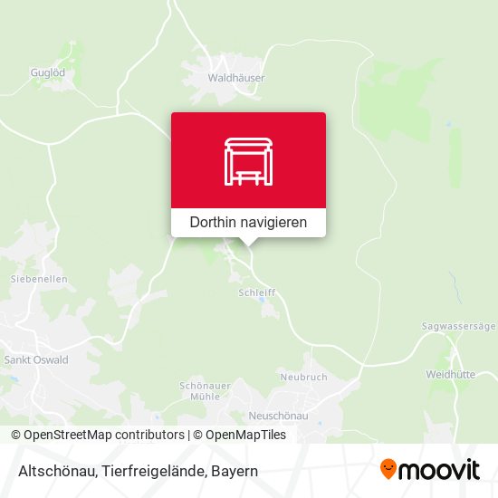 Altschönau, Tierfreigelände Karte
