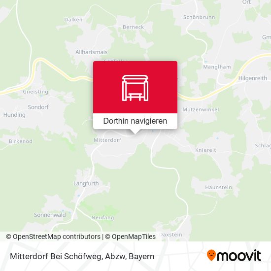 Mitterdorf Bei Schöfweg, Abzw Karte
