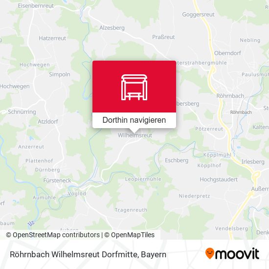 Röhrnbach Wilhelmsreut Dorfmitte Karte