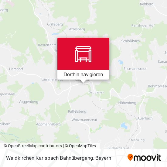 Waldkirchen Karlsbach Bahnübergang Karte