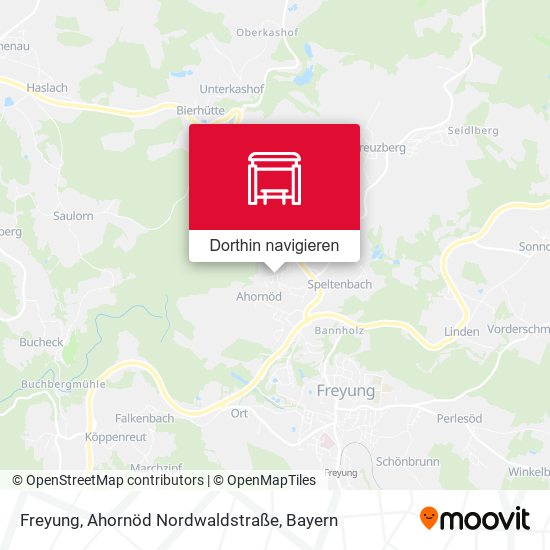 Freyung, Ahornöd Nordwaldstraße Karte
