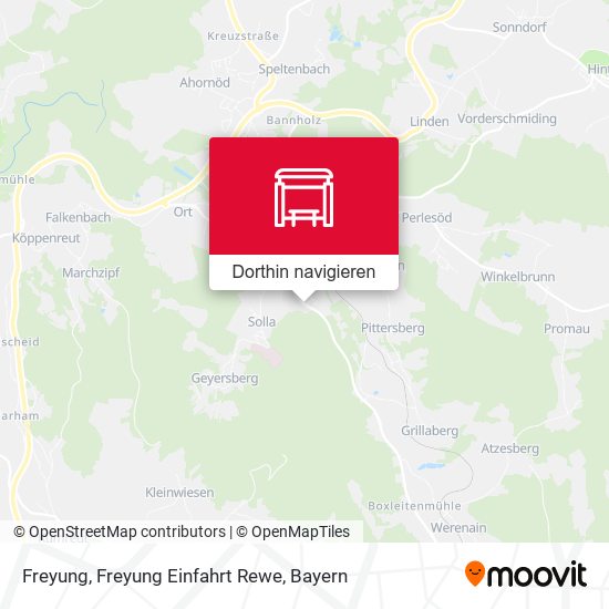 Freyung, Freyung Einfahrt Rewe Karte