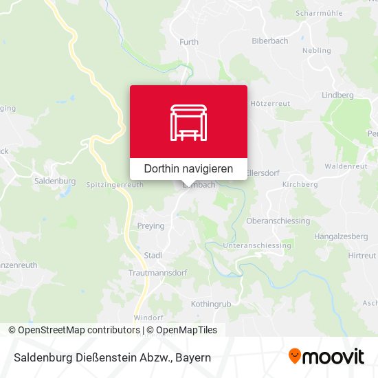 Saldenburg Dießenstein Abzw. Karte