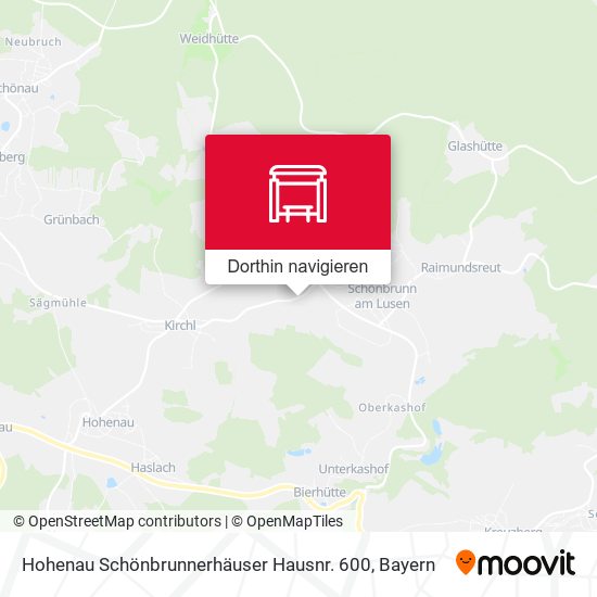 Hohenau Schönbrunnerhäuser Hausnr. 600 Karte