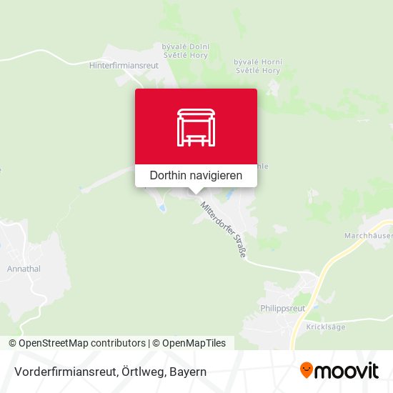 Vorderfirmiansreut, Örtlweg Karte
