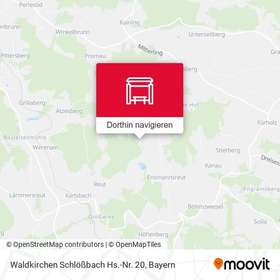 Waldkirchen Schlößbach Hs.-Nr. 20 Karte