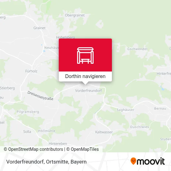 Vorderfreundorf, Ortsmitte Karte