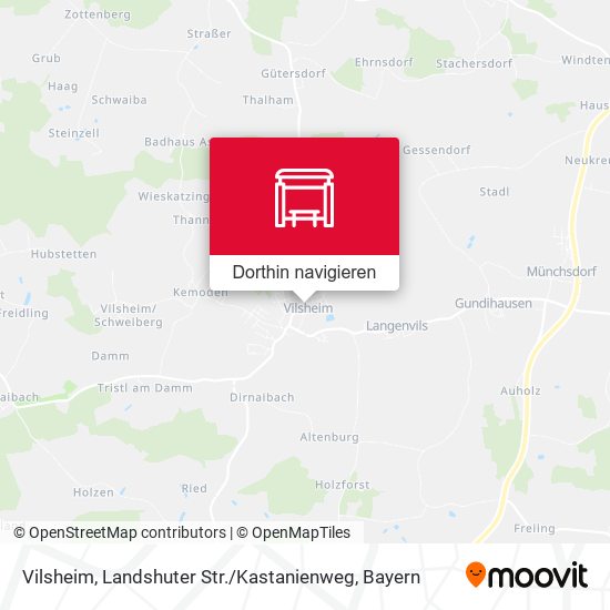 Vilsheim, Landshuter Str. / Kastanienweg Karte