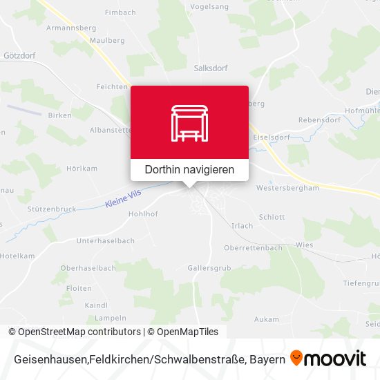 Geisenhausen,Feldkirchen / Schwalbenstraße Karte