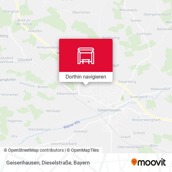 Geisenhausen, Dieselstraße Karte