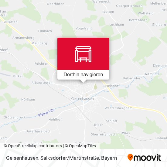 Geisenhausen, Salksdorfer / Martinstraße Karte