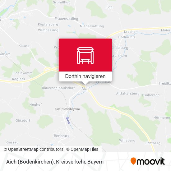 Aich (Bodenkirchen), Kreisverkehr Karte