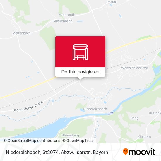 Niederaichbach, St2074, Abzw. Isarstr. Karte