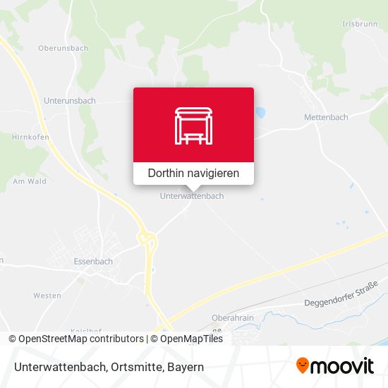 Unterwattenbach, Ortsmitte Karte