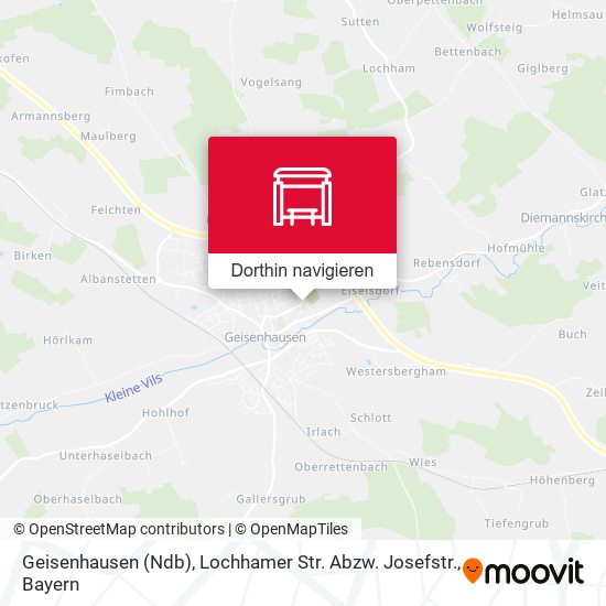 Geisenhausen (Ndb), Lochhamer Str. Abzw. Josefstr. Karte