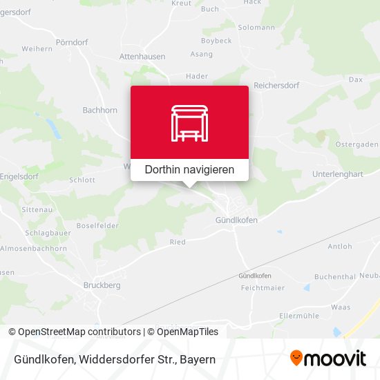 Gündlkofen, Widdersdorfer Str. Karte