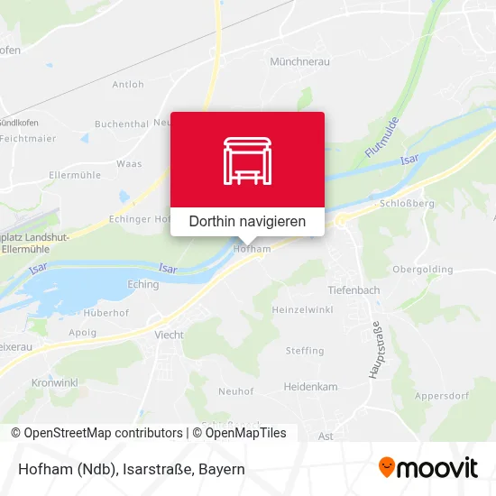 Hofham (Ndb), Isarstraße Karte