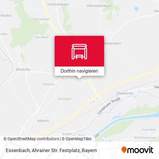 Essenbach, Ahrainer Str. Festplatz Karte