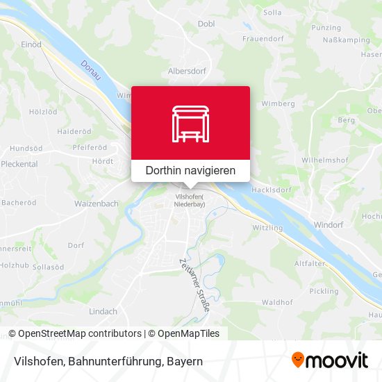 Vilshofen, Bahnunterführung Karte