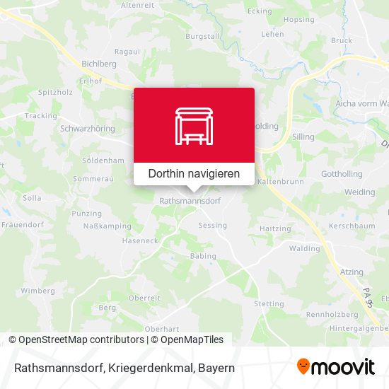 Rathsmannsdorf, Kriegerdenkmal Karte