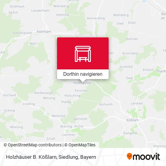 Holzhäuser B. Kößlarn, Siedlung Karte