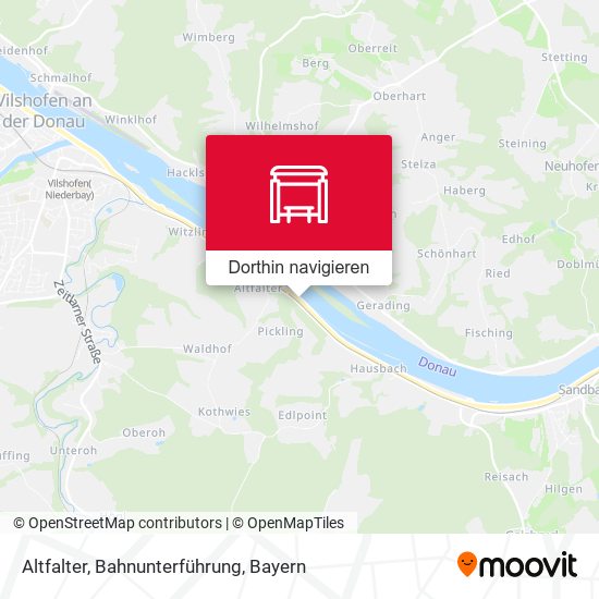 Altfalter, Bahnunterführung Karte