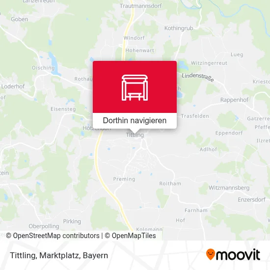 Tittling, Marktplatz Karte