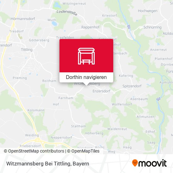 Witzmannsberg Bei Tittling Karte