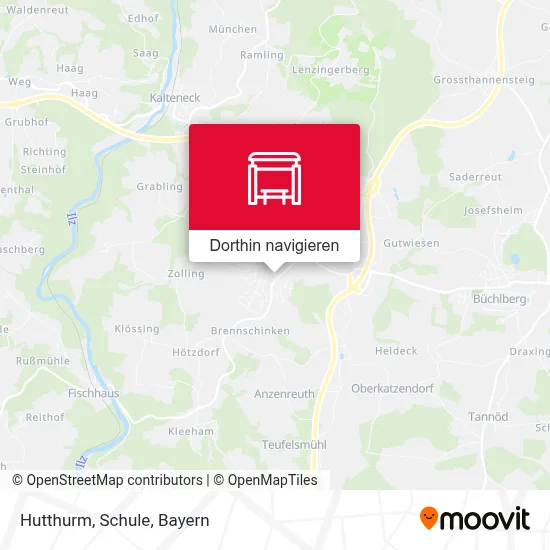Hutthurm, Schule Karte