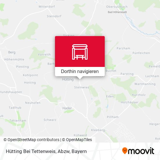 Hütting Bei Tettenweis, Abzw Karte
