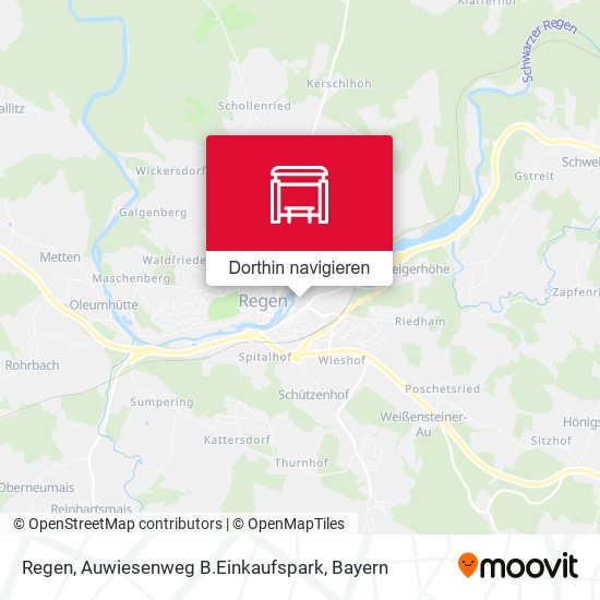 Regen, Auwiesenweg B.Einkaufspark Karte