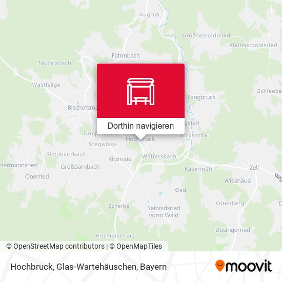 Hochbruck, Glas-Wartehäuschen Karte