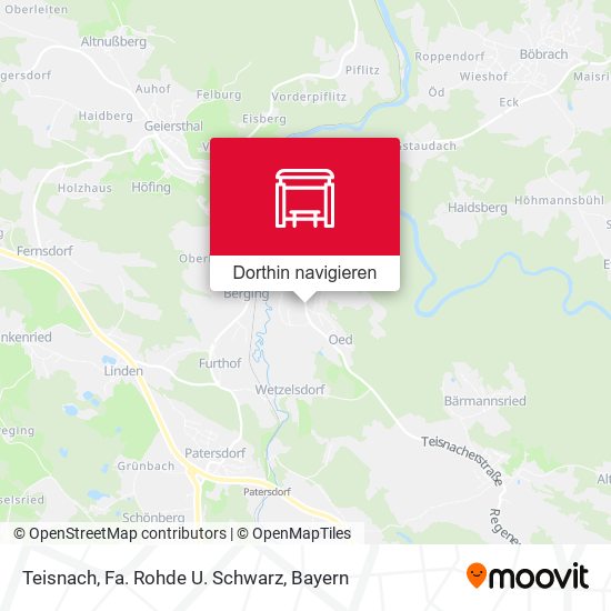Teisnach, Fa. Rohde U. Schwarz Karte
