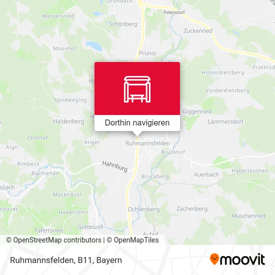 Ruhmannsfelden, B11 Karte