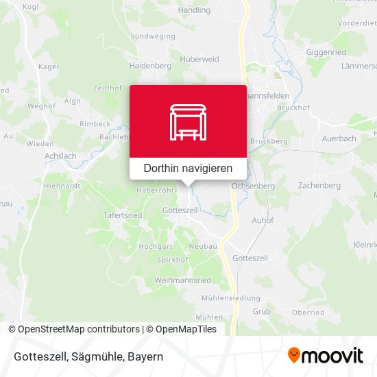 Gotteszell, Sägmühle Karte